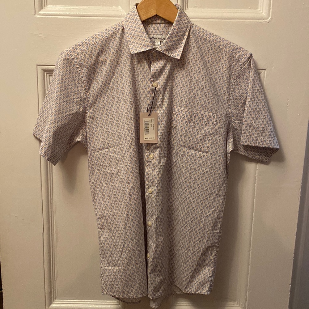 Peter Millar Crown citrus slice sport stretch button down shirt - Picture 4 of 9